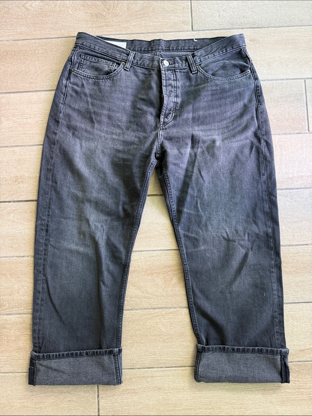 Zara Black Washed Relaxed Women’s Jeans 32